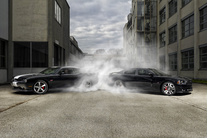 Black Muscle Cars — Dramatic