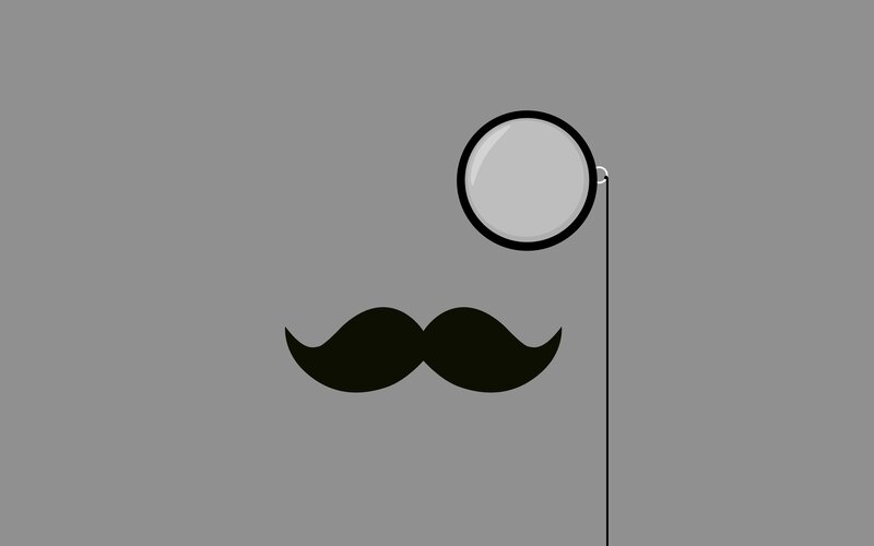 Black Mustache and Monocle