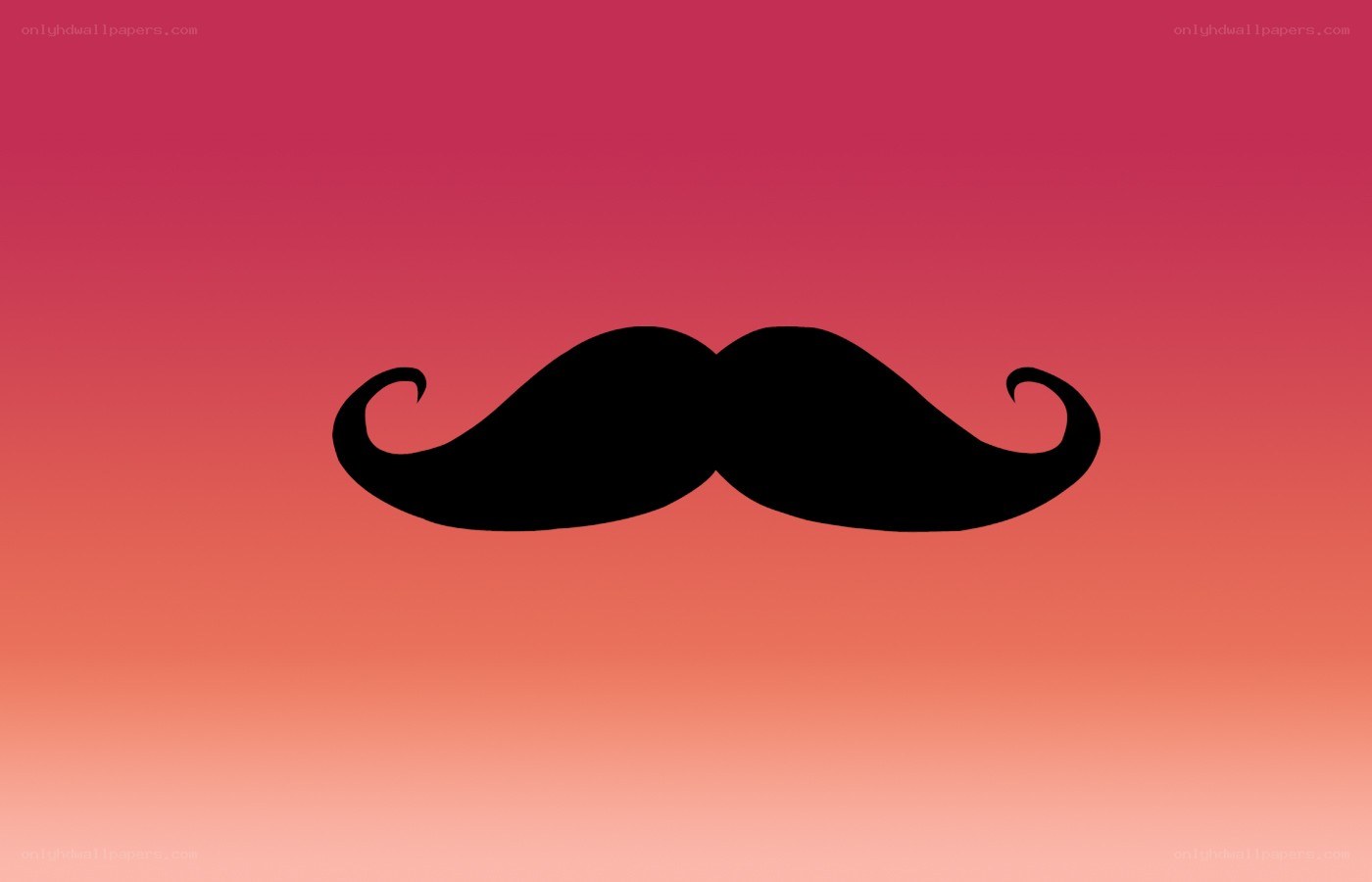 black mustache on gradient