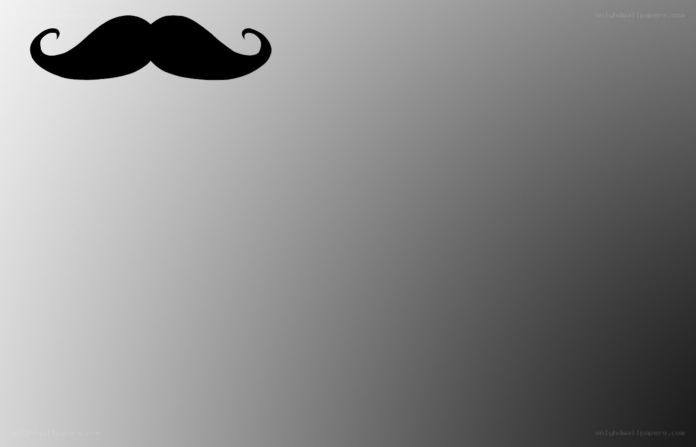 black mustache on gray background