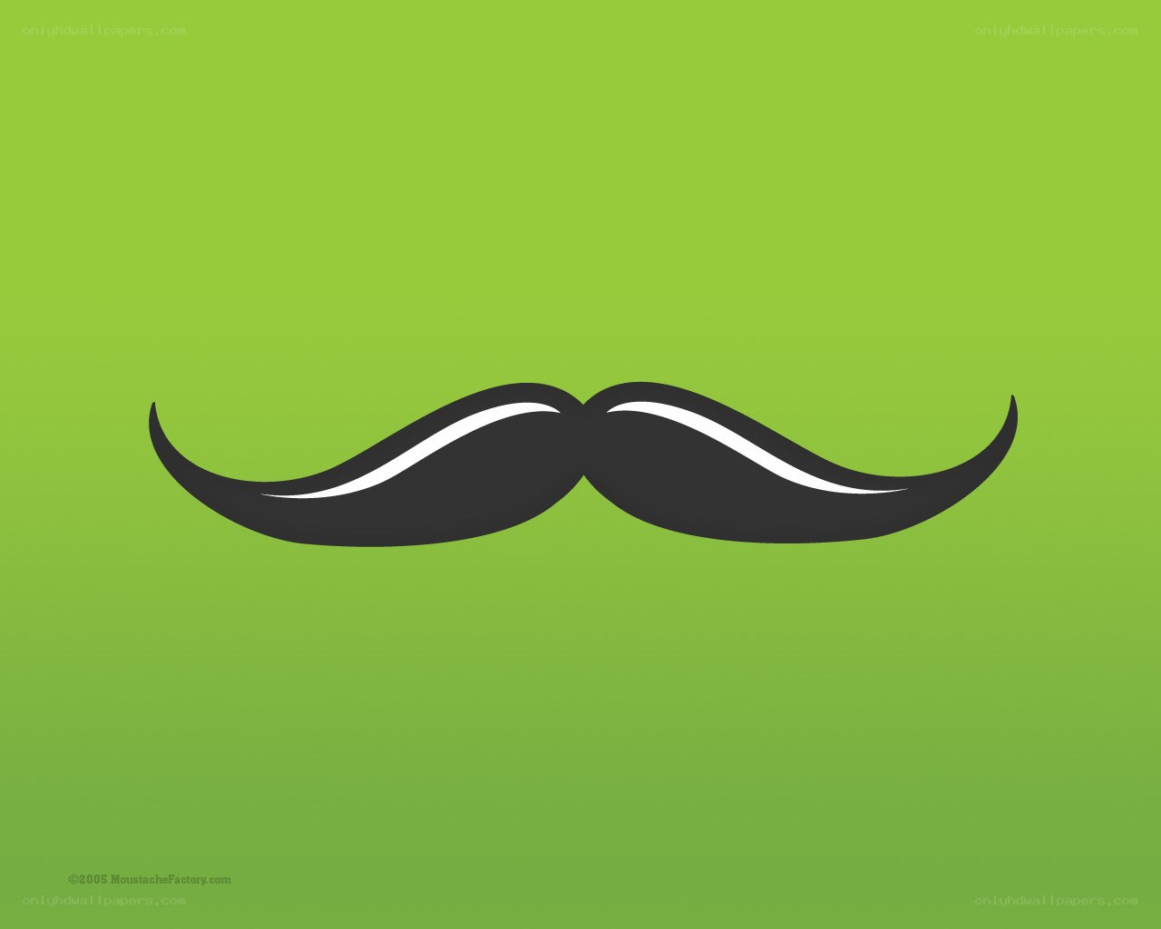 black mustache on green