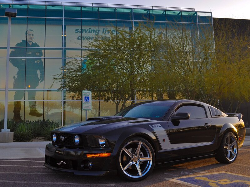 Black Mustang Car — Calm