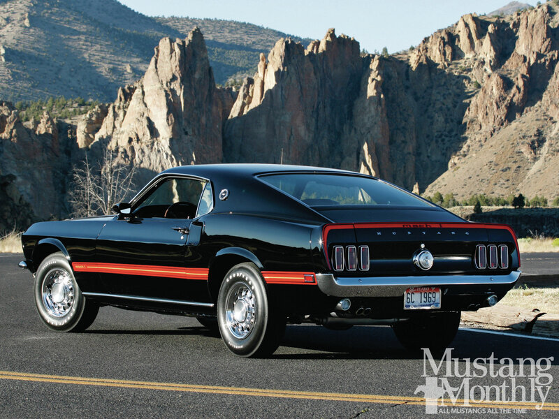 Black Mustang Car — Dramatic, Afternoon, Photograph, Mountains