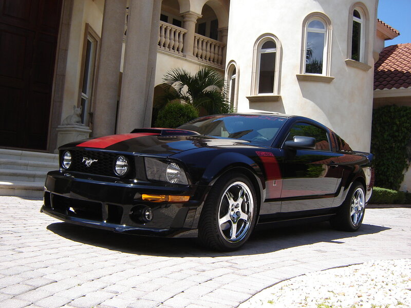 Black Mustang Car — Dramatic, Afternoon, Photograph