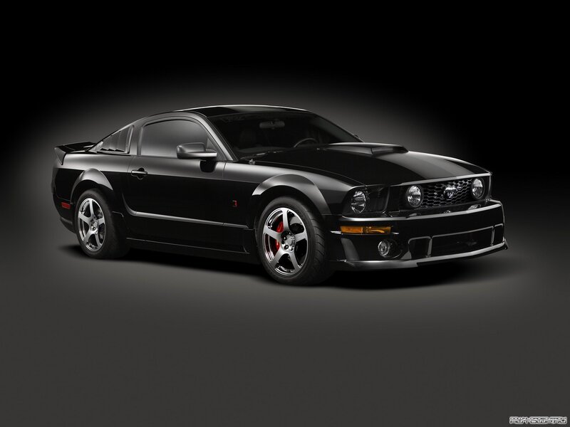 Black Mustang Car — Dramatic, Photograph
