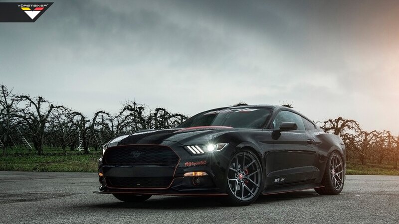 Black Mustang Car — Dramatic, Sunset, Photograph