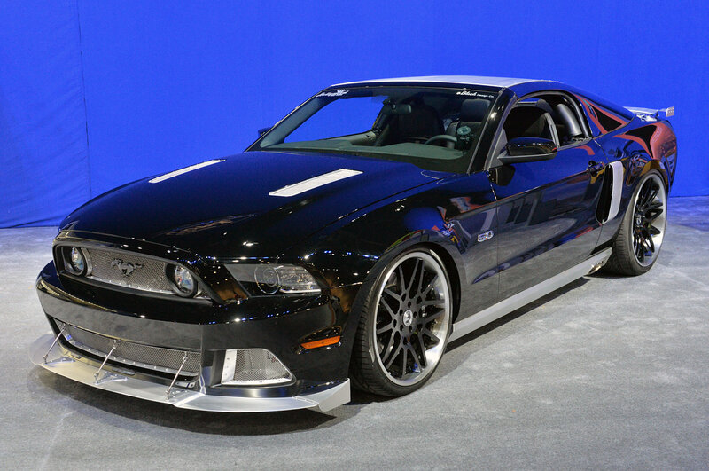 Black Mustang Car — Neutral, Photograph, Show Floor