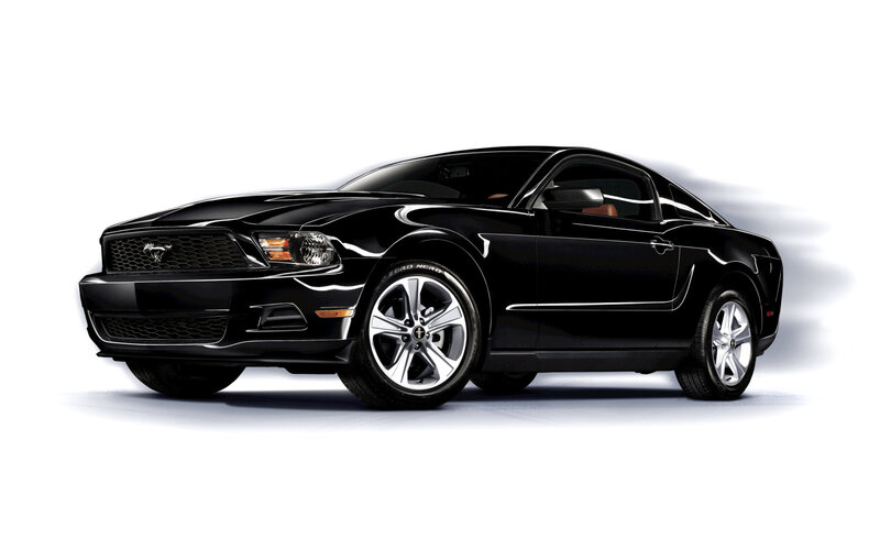 Black Mustang Car — Neutral, Photograph