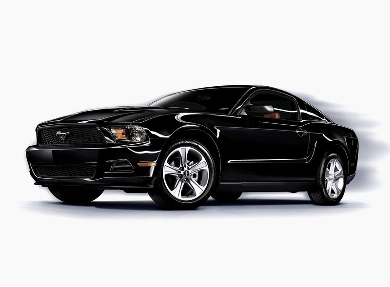 Black Mustang Car — Neutral, Photograph, Wheels