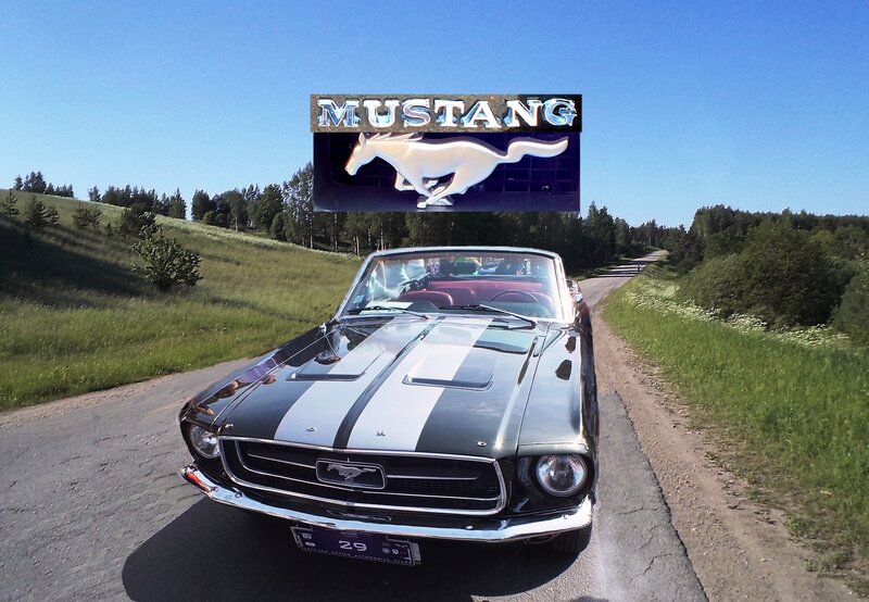 Black Mustang Convertible — Serene