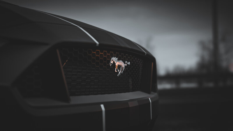 Black Mustang Grille