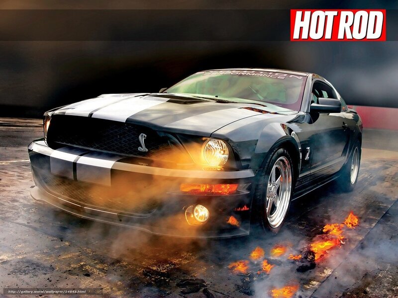 black mustang hot rod