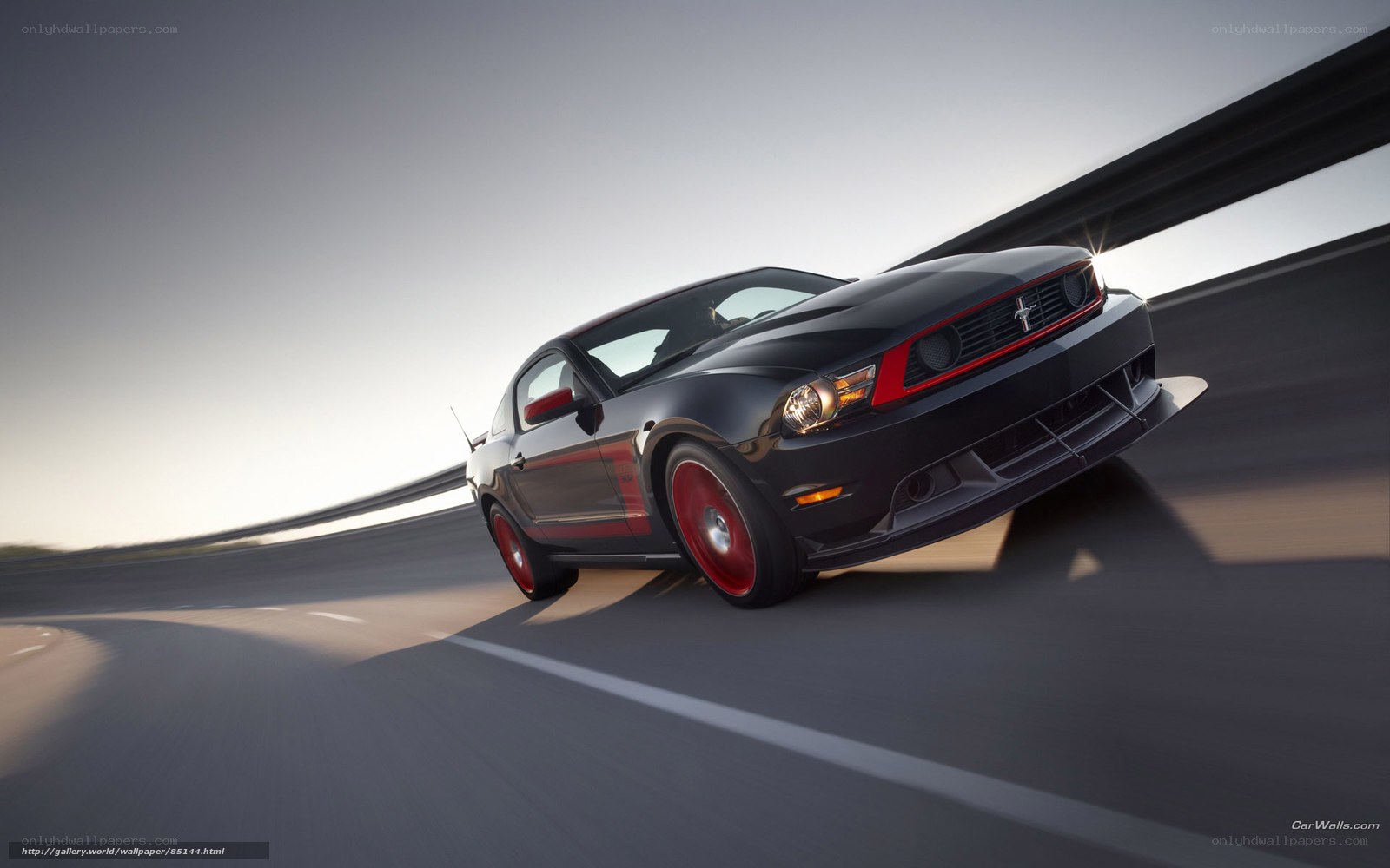 black mustang on racetrack