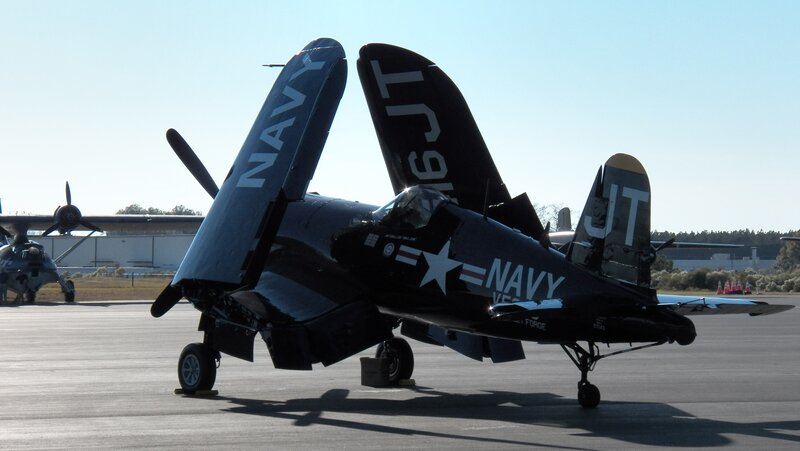 Black Navy Corsair aircraft