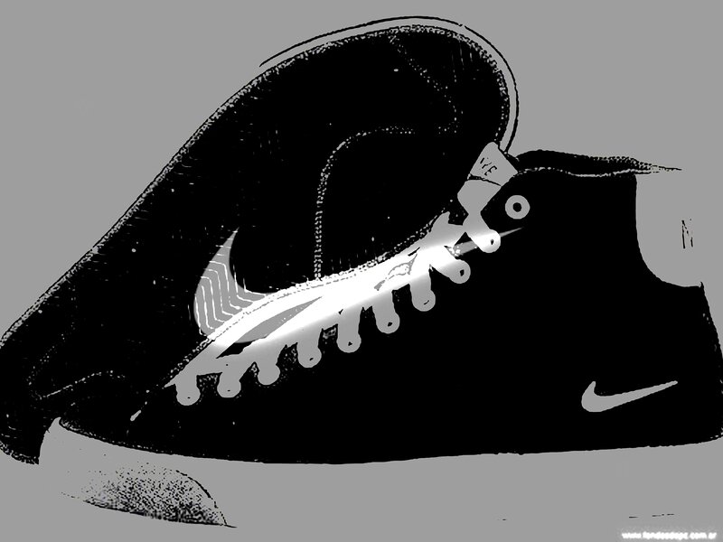black nike sneaker illustration