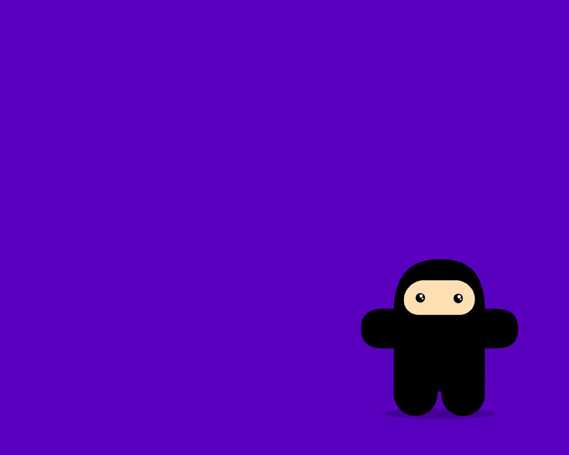 black ninja character on purple