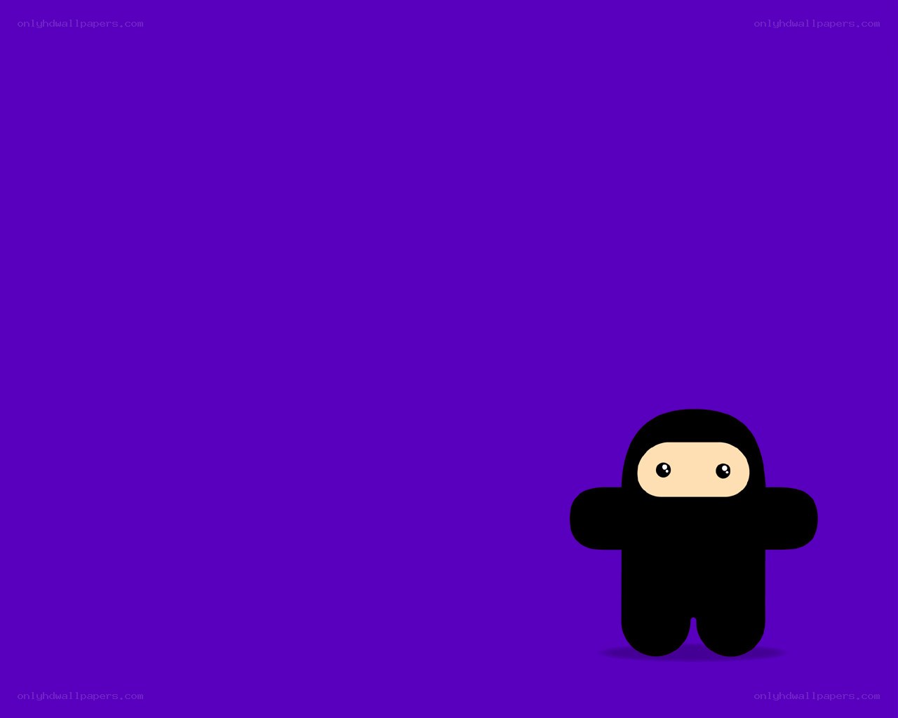 black ninja character on purple