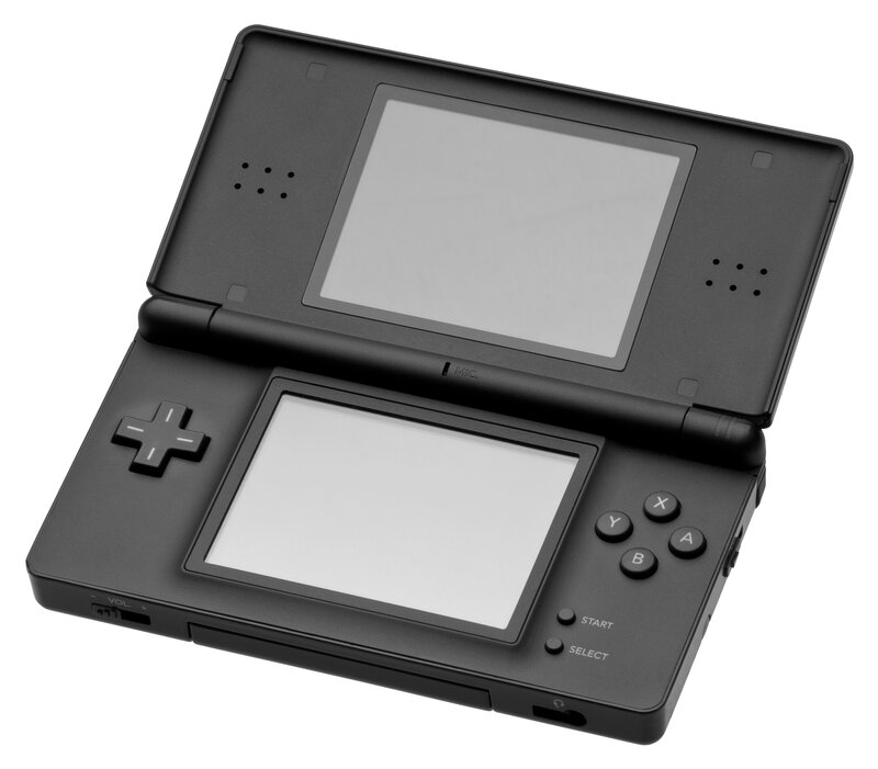 Black Nintendo DS handheld console
