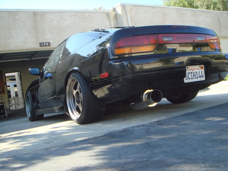 black nissan 240sx car
