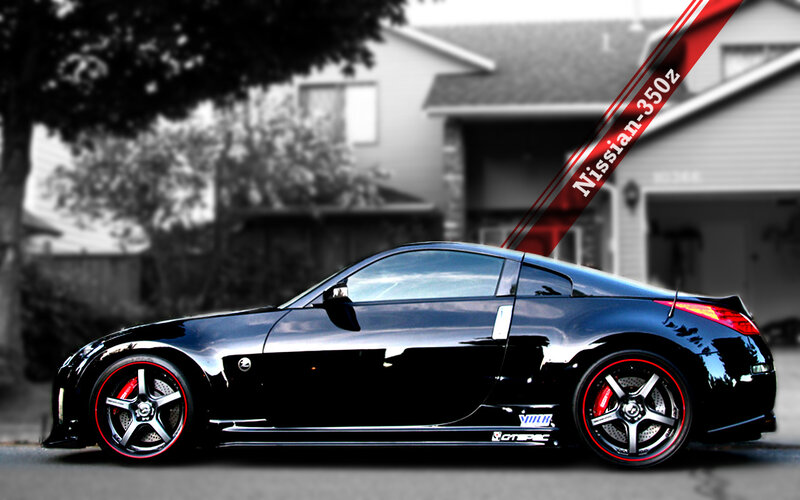 Black Nissan 350Z sports car