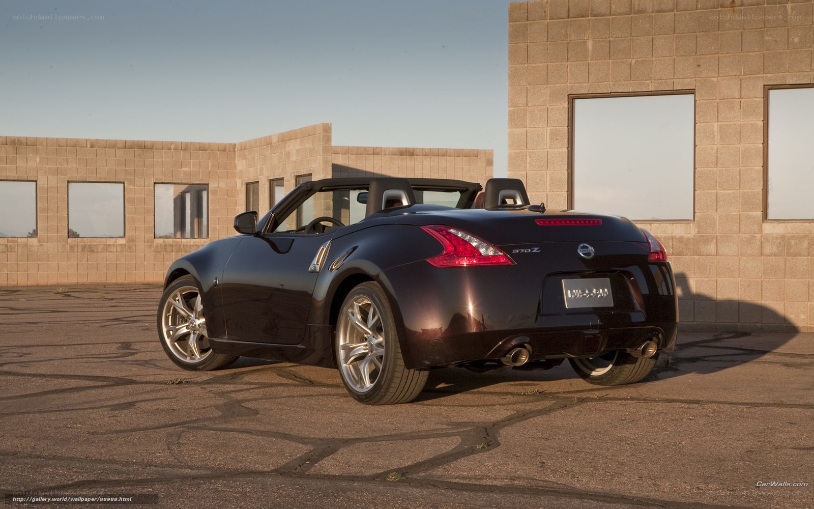 Black Nissan 370Z Convertible