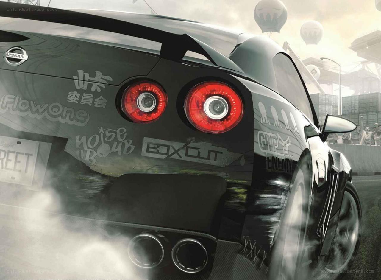 Black Nissan drift car