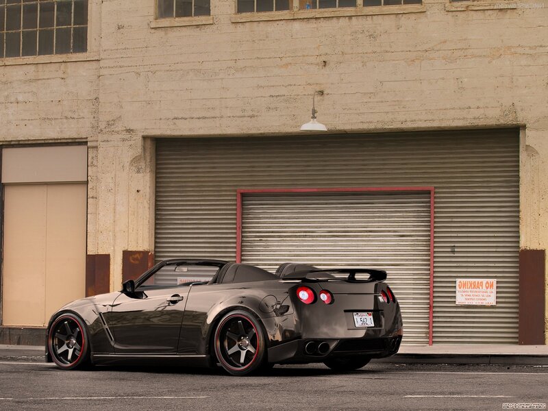 Black Nissan GT-R convertible