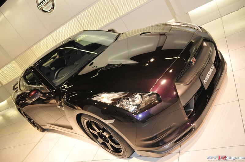 Black Nissan GT-R on display