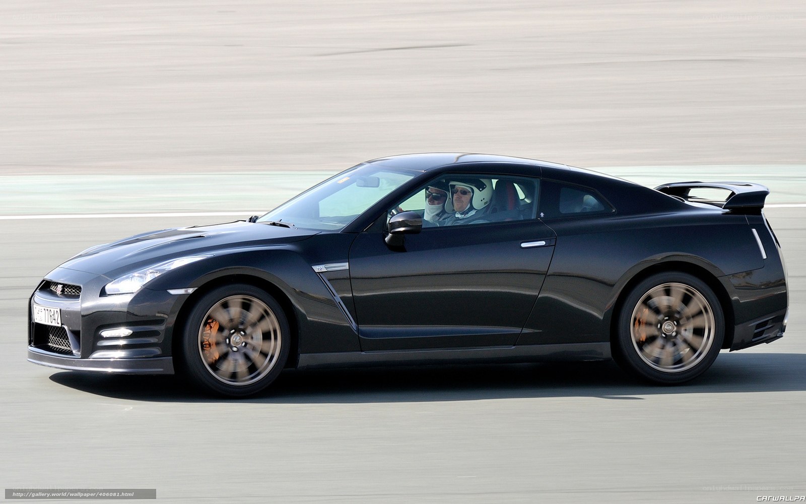 Black Nissan GT-R on racetrack