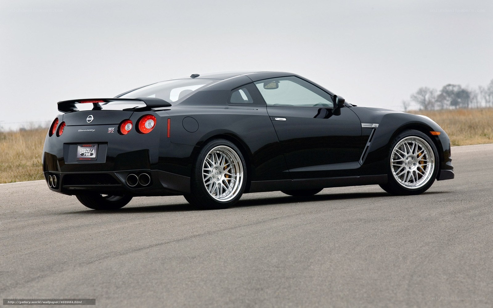 Black Nissan GT-R on road