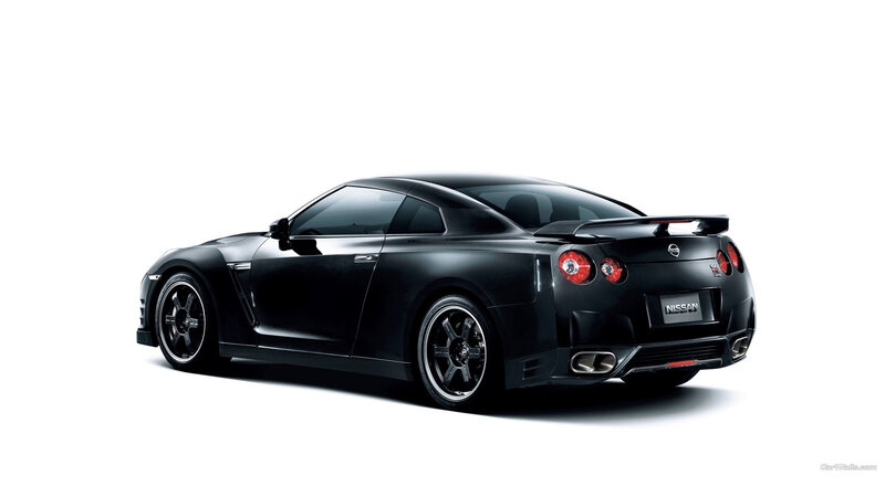 Black Nissan GT-R sports car