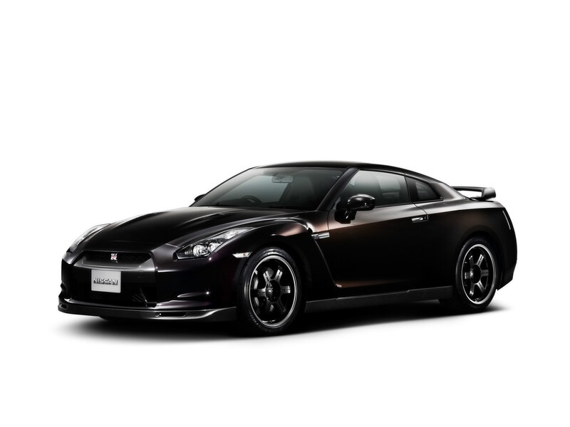 Black Nissan GT-R sports car
