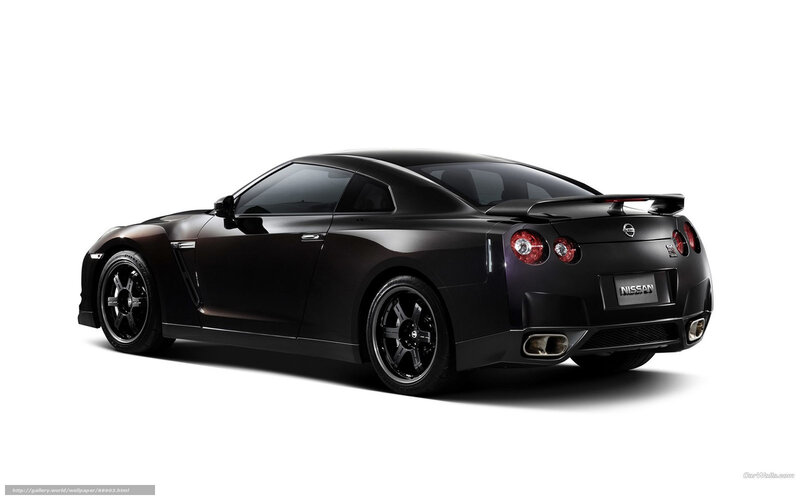 Black Nissan GT-R sports car