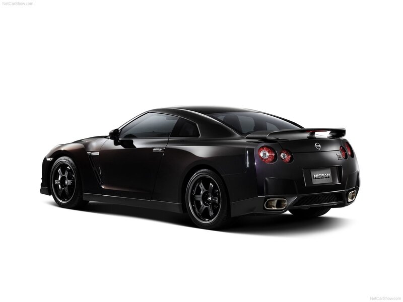 Black Nissan GT-R sports car