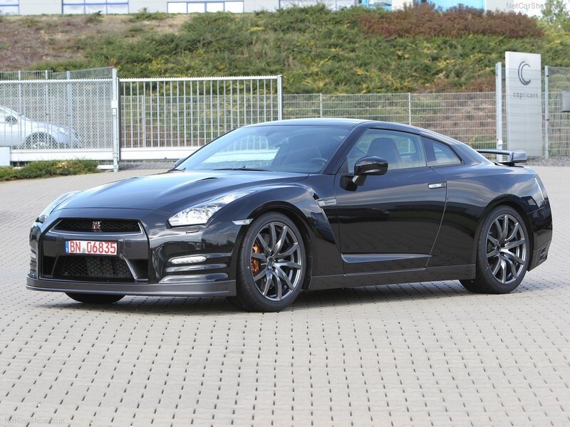Black Nissan GT-R sports car