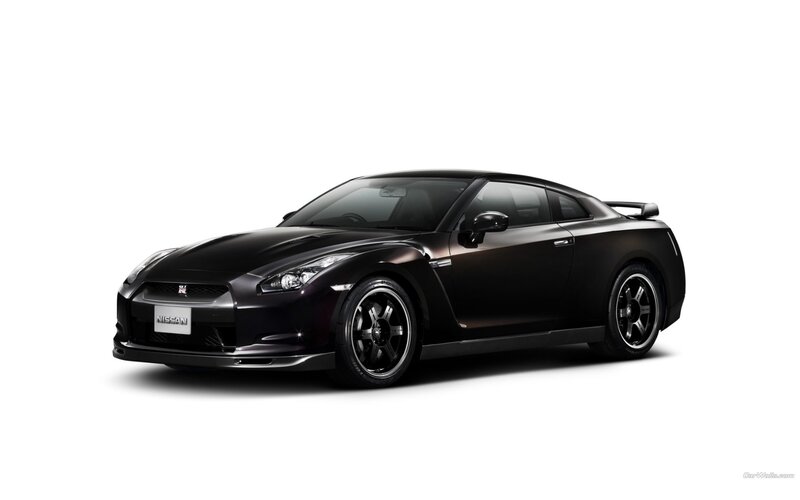 Black Nissan GT-R sports car