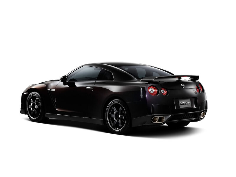 Black Nissan GT-R sports car