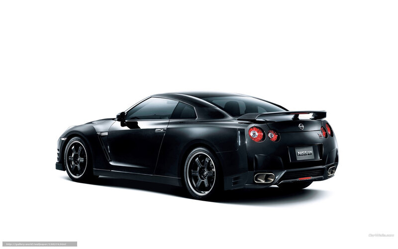 black nissan gt-r sports car