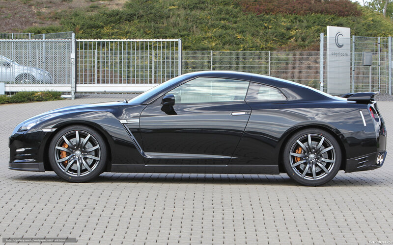 black nissan gt-r sports car
