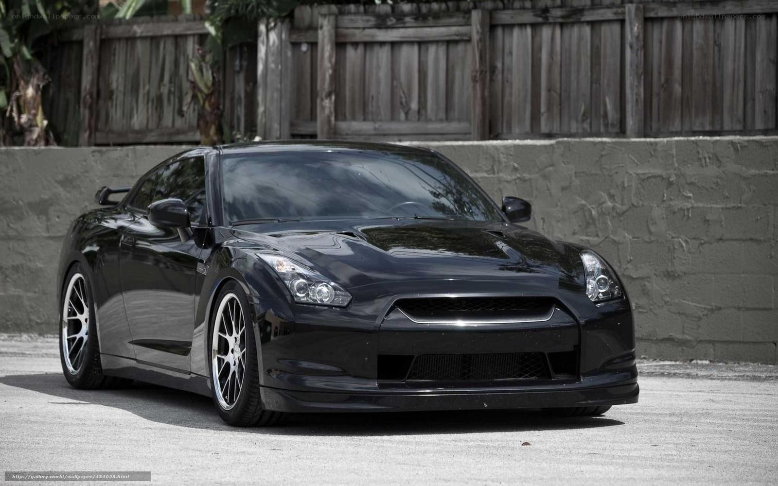 black nissan gt-r sports car