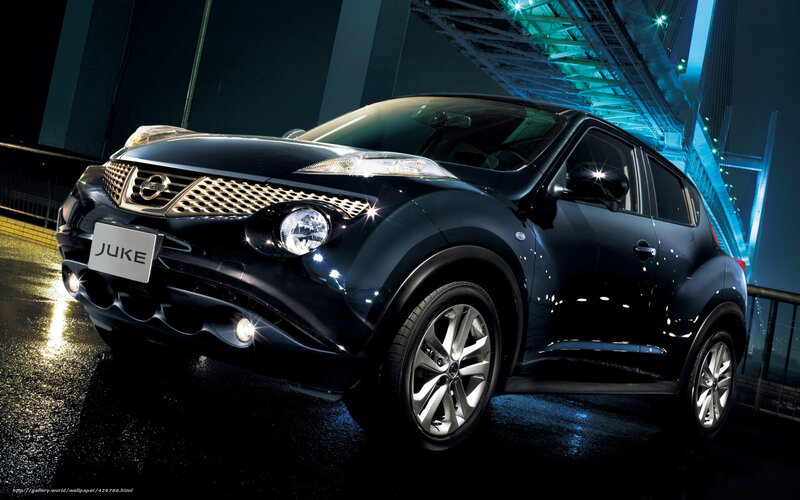 Black Nissan Juke Car — Dramatic, Night