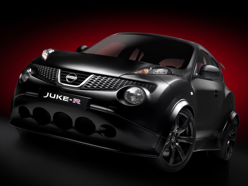 Black Nissan Juke-r — Dramatic, Photograph, Car, Grille, Wheels