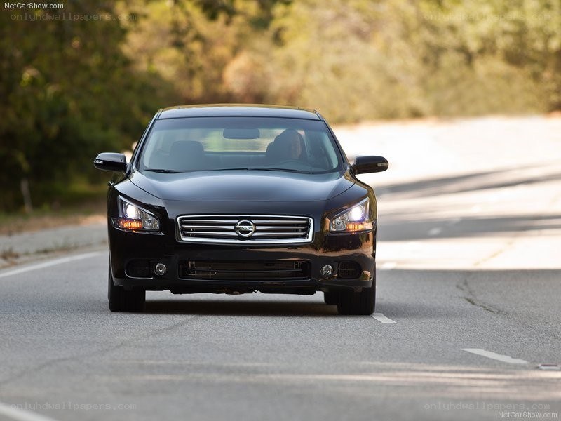 black nissan maxima on road