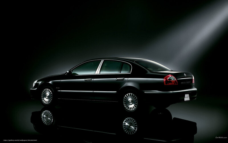 black nissan president sedan