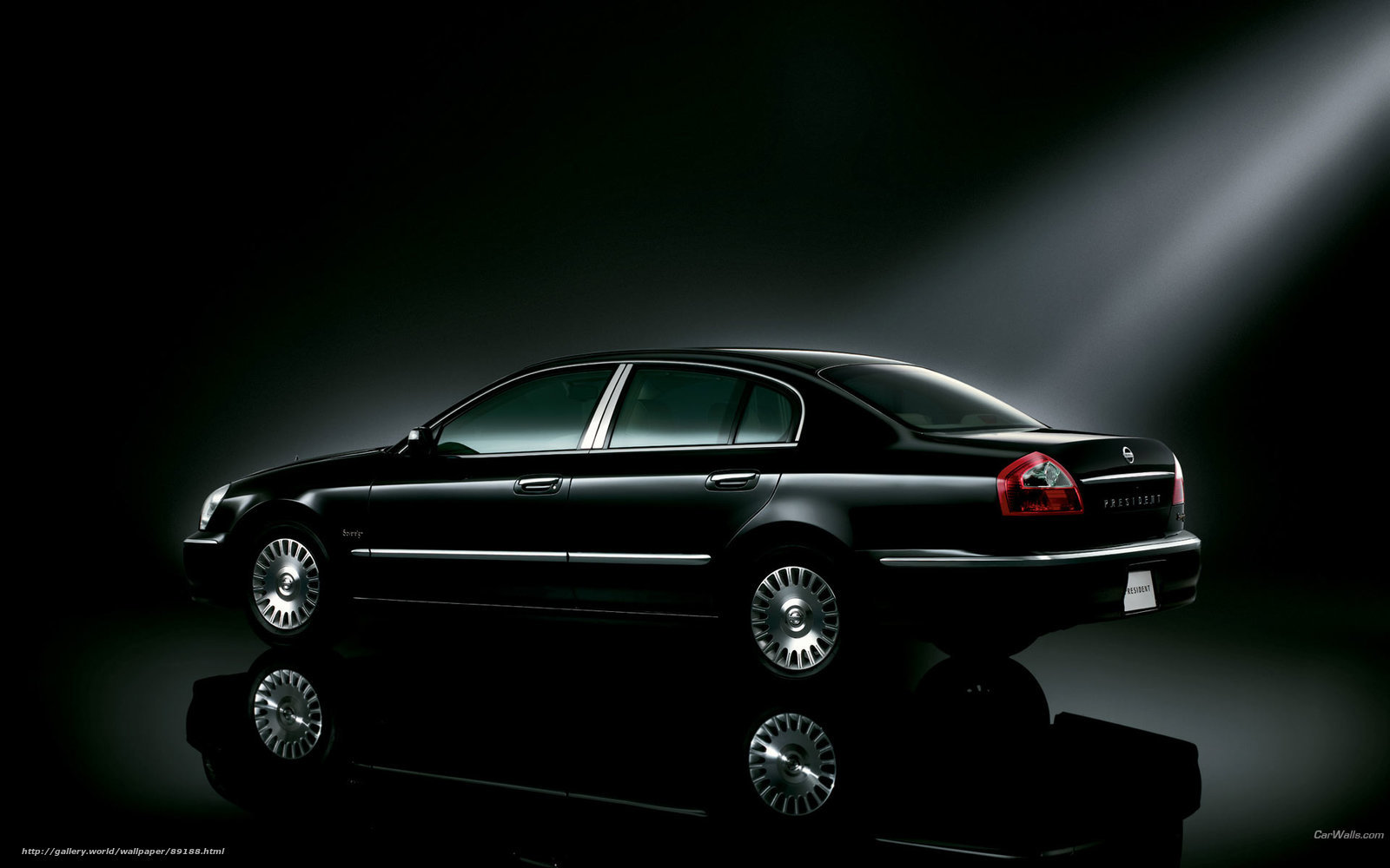 black nissan president sedan