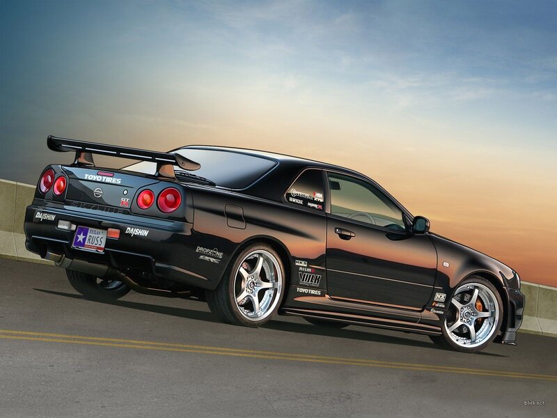 black nissan skyline gt-r