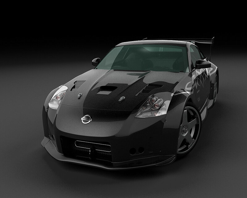 black nissan sports car