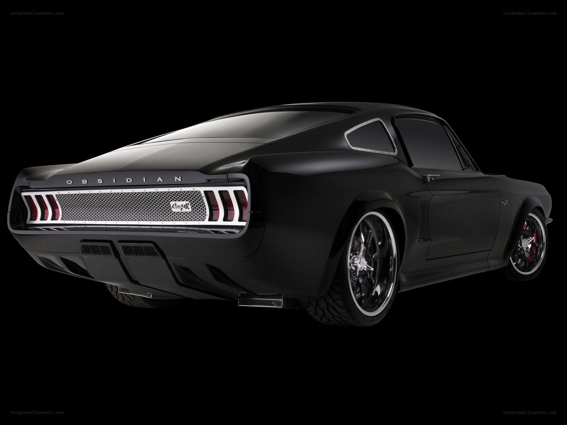 Black Obsidian muscle car