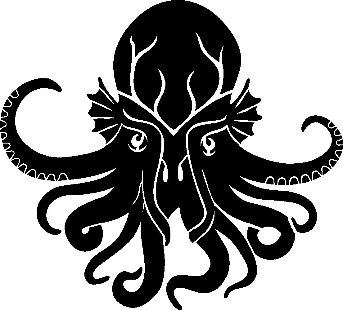 black octopus silhouette