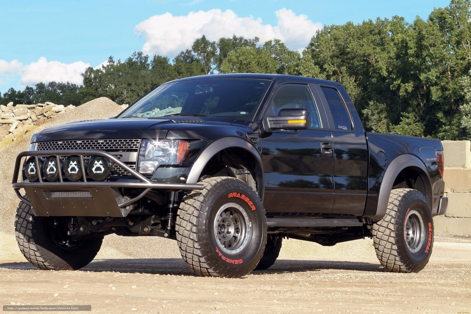 black off-road pickup truck